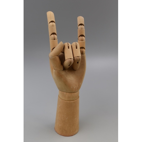 374 - Light Wood Artist Mannequin Hand 11