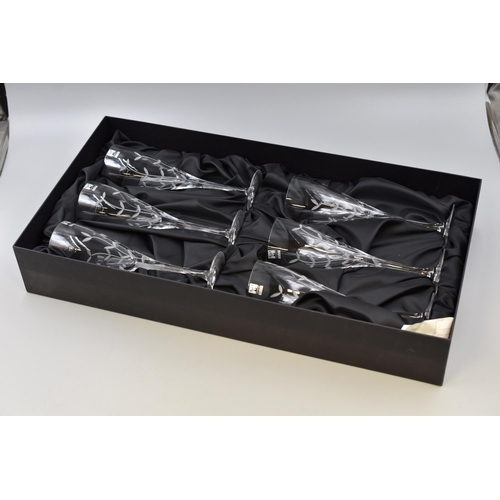 566 - Six Stunning Gleneagles Crystal Glasses comes with Original box