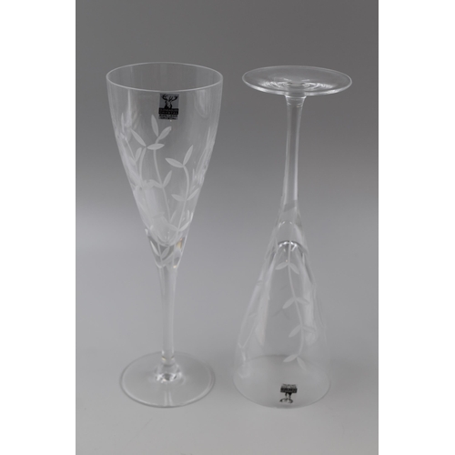 566 - Six Stunning Gleneagles Crystal Glasses comes with Original box