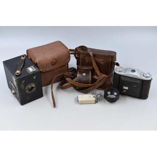 379 - Two Vintage Cameras To Include Kodak Brownie In Carry Case, And Epsilon Selfix 1620 in Case With Acc... 