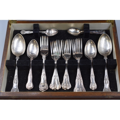 385 - Vintage Silver plated Canteen of Cutlery Wedding Present from 1953 with original receipt