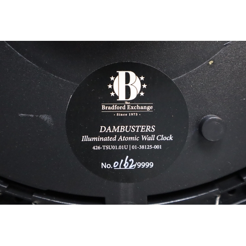 398 - Dambusters Lancaster Bomber Bradford Exchange Automatic Time Adjust Wall Clock 14