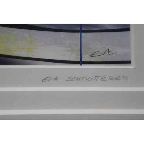 403 - A Signed Eva Schmutterer Framed and Glazed Print Titled 'vinter i honningsvag', Approx 16.5