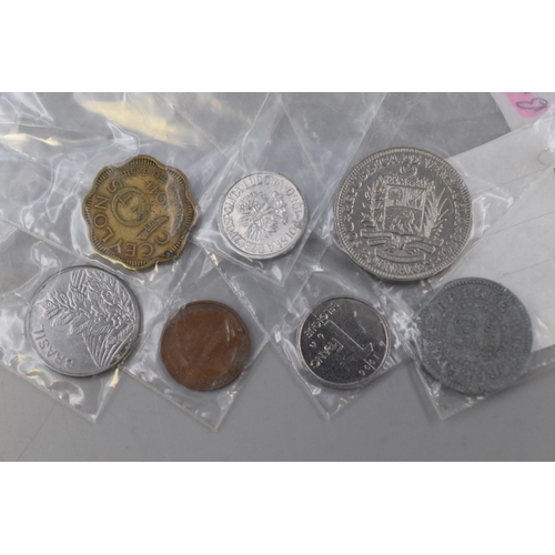 155 - A Selection of UK and Worldwide Labelled Coins