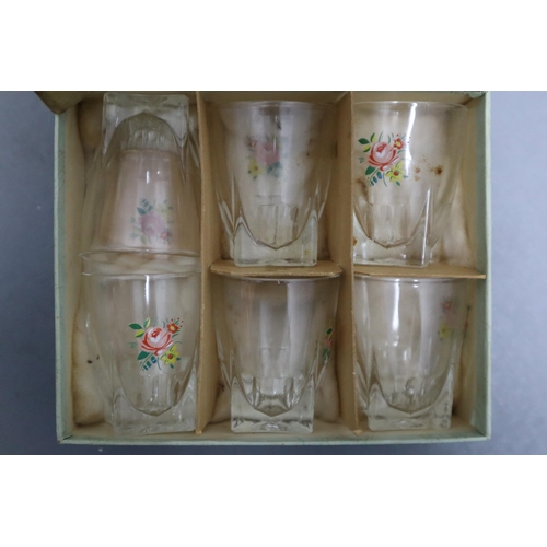 633 - A Selection of Glassware To Include Carnival Glass, Two Decanters, Cake Stand, And More