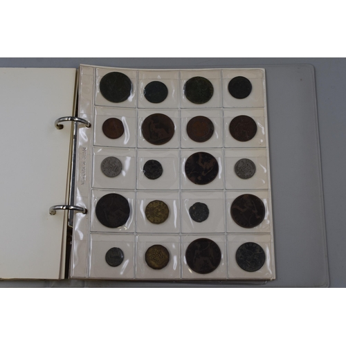 164 - Album containing a mixed selection of Coins including British, Roman and Foreign