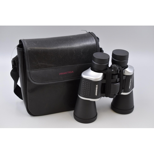 415 - Pair of Praktica W 10x50 ZCF Binoculars with Storage Case