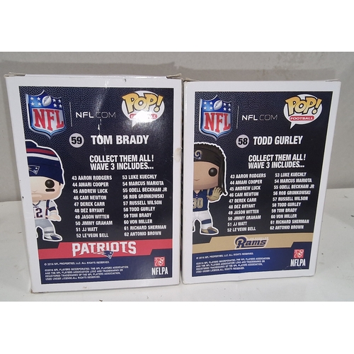 591 - Two Collectible Pop Football Figures ( American Football) Featuring Tom Brady of the Patriots and To... 