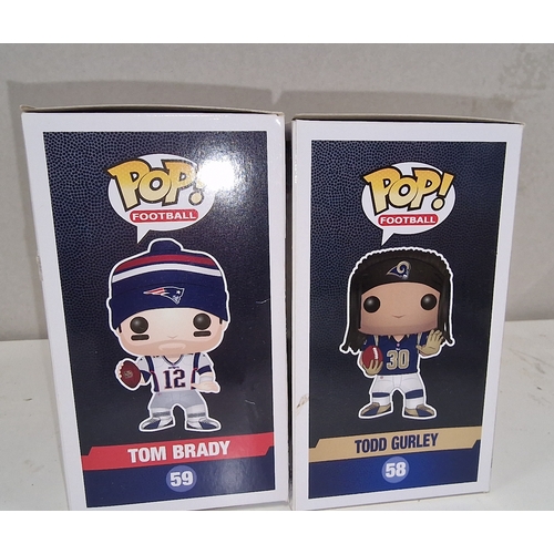 591 - Two Collectible Pop Football Figures ( American Football) Featuring Tom Brady of the Patriots and To... 