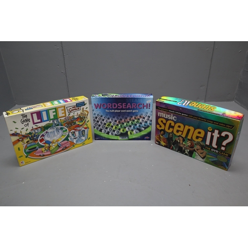 642 - Selection of Games including: Wordsearch, The Game of Life The Simpsons Edition, Bullseye 2nd Editio... 