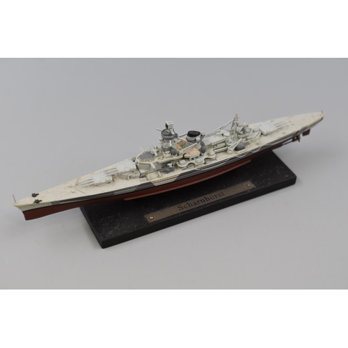 179 - Four Models inclduing Flying Scotsman, HMS Hood, Prince of Wales and More