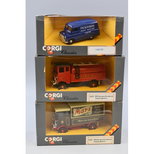 189 - 3 Corgi classics (boxed) AEC 508 forward control 5ton Cabover (Mars) AEC 508 forward control 5ton Ca... 