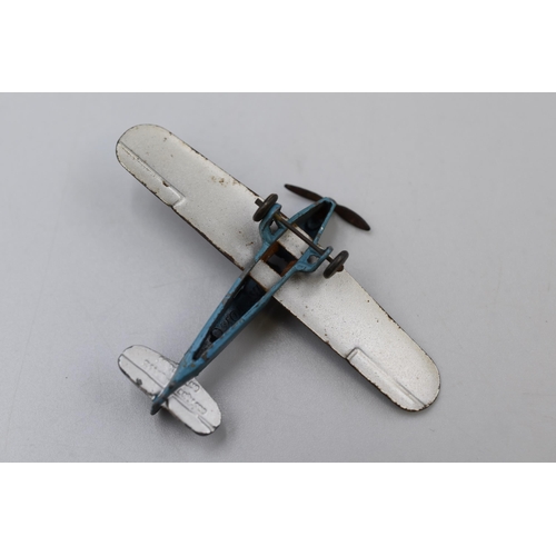 193 - A Pre-War Dinky Percival Gull Amy Mollison Airplane, No Box and in Playworn Condition