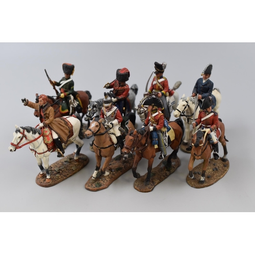 209 - Eight delprado Lead Napoleonic Figures including Wellington, Marshall Ney and More (Ney a/f)