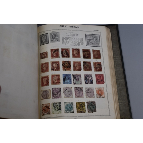 468 - Two Triumph Stamp Albums Containing A Large Selection of Vintage Worldwide Stamps (Volume I and II, ... 