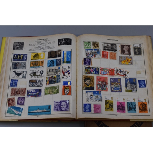 469 - Two Stamp Albums Containing a Variety of Vintage Worldwide Stamps, Royal Mail Stamp Album and Stirli... 