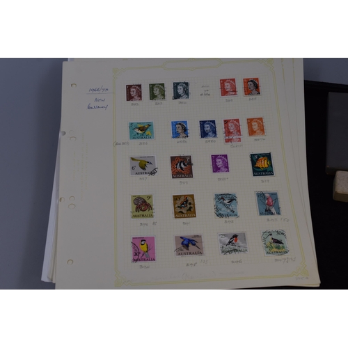 471 - A Selection of Stamps To Include Sheets of Australian Stamps, Loose Worldwide Stamps, And Various Mo... 