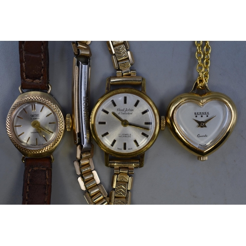 229 - Three Ladies Watches including two Mechanical (Paul Jobin / Smiths) and a Quartz Pendant Watch (All ... 