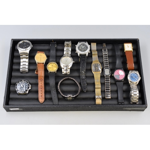 243 - Selection of Mixed Watches including Swatch, Rado, Ben Sherman and More (Spares or Repairs)