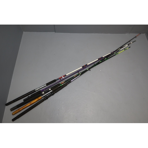 678 - A Selection of carbon Fibre Fishing Rods To Include Shakespeare Serpent, Daiwa, Ryobi Masterline, An... 