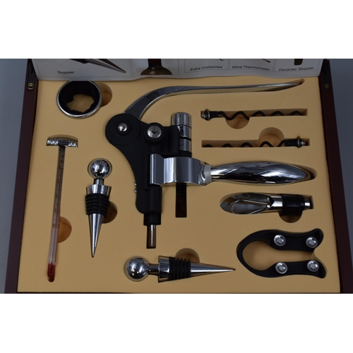 498 - Brand New Cased Quality Ten Piece Wine Bottle Opener Set