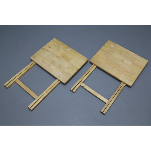 689 - A Pair of Wooden Folding Tables, Approx 19