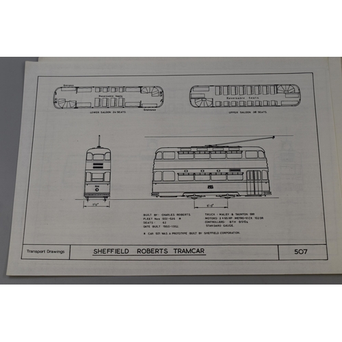 507 - Seven Technical Scale Drawings of Various Makes of Tram