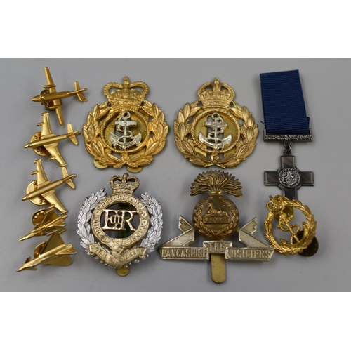 276 - Mixed Selection of Badges and Pins Including Royal Engineer, Royal Navy and More