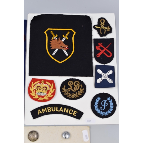 283 - Selection of Military Patches and Buttons (3 Sheets)