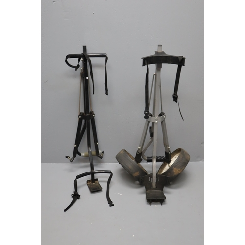 695 - A Folding Golf Trolley and Folding Golf Stand