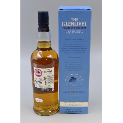 298 - Glenlivet Founders Reserve Single Malt Scotch Whisky (70cl /40% Vol) Complete with Box (Sealed)