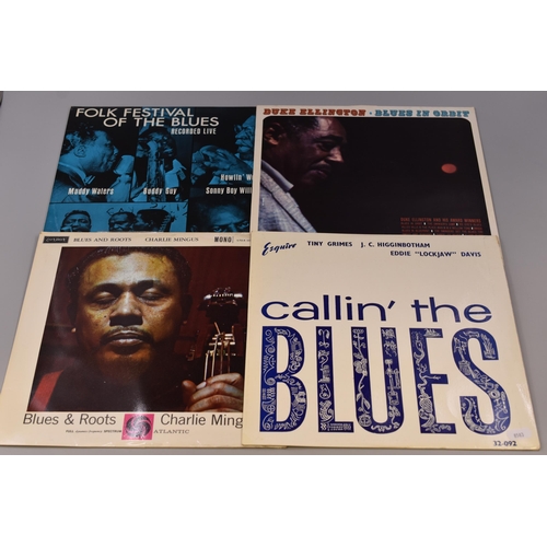 528 - Collection of Four 'Blues' Vinyl LP's to Include,' Callin The Blues ( Esquire Records 32-092 ) Charl... 