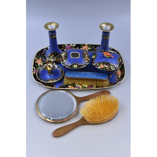 325 - Noritake Dressing Table Set and Part Set of Brushes and Mirror