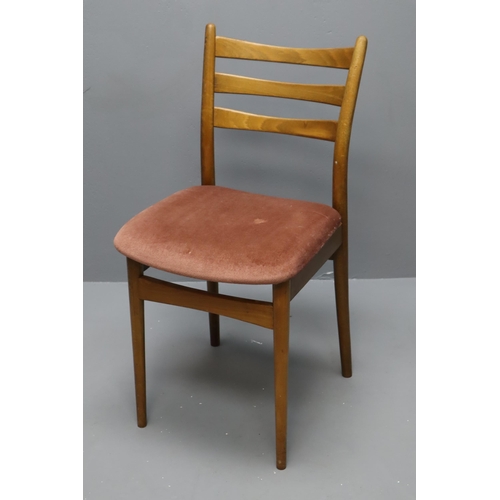 612 - Three Good Quality Sturdy Stoe Kanik Yugoslavia Ladderback Teak Dining Chairs