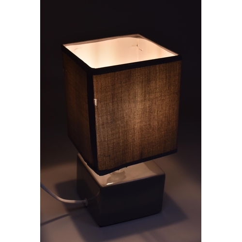 774 - A Set of Three Grey Modern Table Lamps, All Light Up When Tested