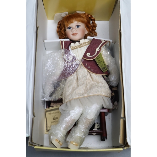 814 - As New Large Seymour Mann Connoisseur Collection Doll Complete with Complimentary Doll featuring Han... 