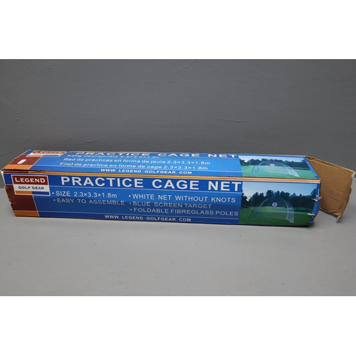 818 - An Outdoor Lot including: A practice cage net and A Nest swing. Both in original boxes and both chec... 