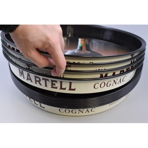 799 - Eleven Martell Cognac Metal Drinks Serving Trays (14