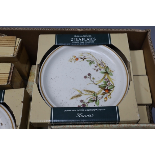 828 - Selection of Mark & Spencer St Michael Harvest Set Including Tea Plates, Bowls and more (In Boxe... 