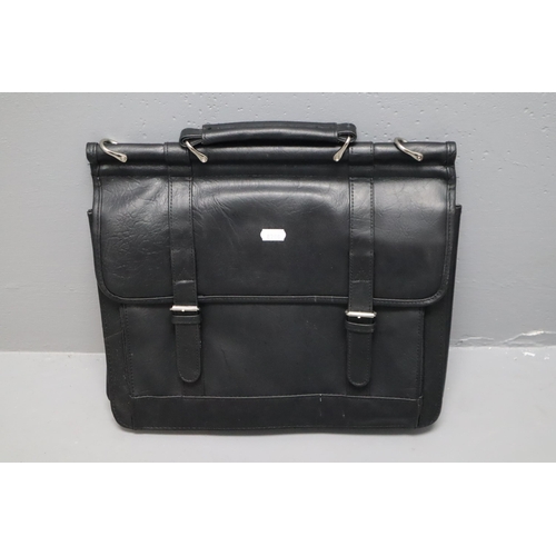 805 - Two leather attache/brief cases both measuring 15