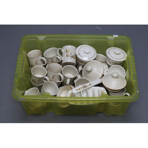 867 - Large Selection of Mark & Spencer St Michael Harvest Tea Cups and More Approx 60 Pieces, Some Pi... 