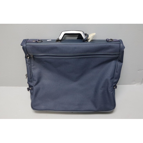 755 - Blue Antler holdall/cloths carrier new with tags, blue Antler suitcase new with tags, lock and keys ... 