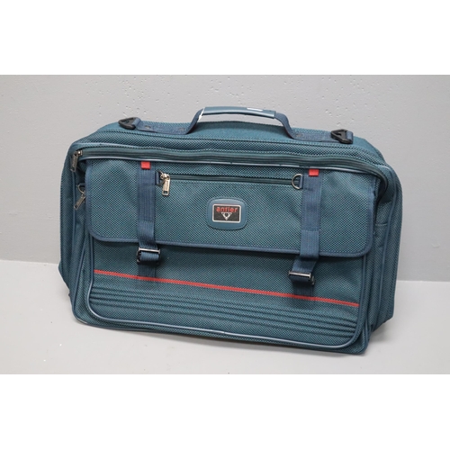 755 - Blue Antler holdall/cloths carrier new with tags, blue Antler suitcase new with tags, lock and keys ... 