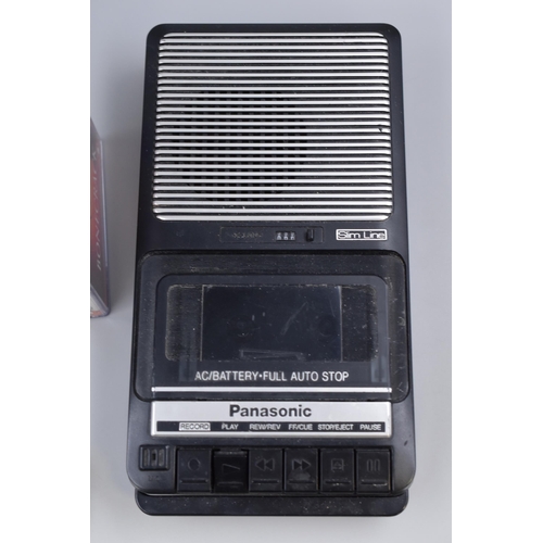 539 - A Panasonic RQ-2102 Portable Cassette Player, With A Selection of Cassette Audio Books. Powers On Wh... 