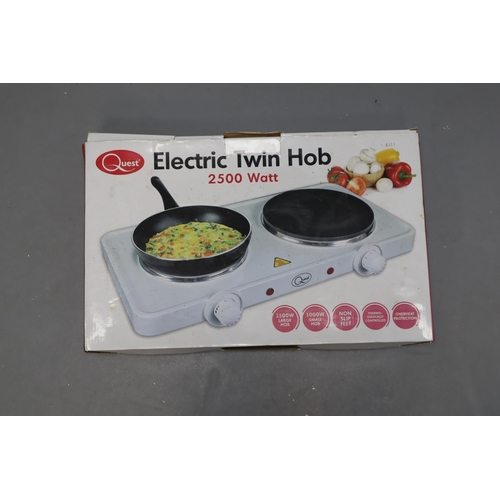 765 - Electric twin hob 2500w (working when tested)