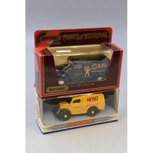 521A - Matchbox Models of yesteryear Y12 1937 G.M.C Van boxed & a Dinky Hienz 57 varieties 1950 Ford E8... 