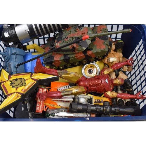 595A - Mixed toy bundle including: Kevin the Minion, Wrestling figures, two lightsabers and more (a/f)