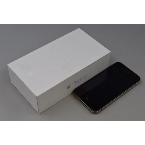 Boxed Apple iPhone 4 Model Number A1332 untested item no charger lead not in original box