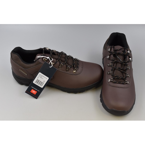 736 - A Pair of Cotton Traders Waterproof Walking Shoes In Brown, Size 10. Appear New. RRP &pound;60