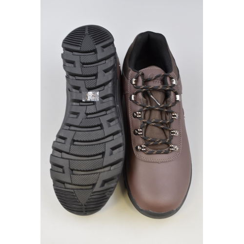 736 - A Pair of Cotton Traders Waterproof Walking Shoes In Brown, Size 10. Appear New. RRP &pound;60